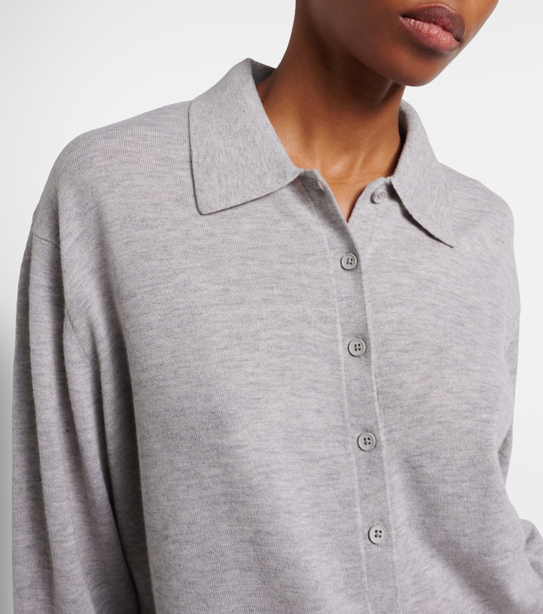 Tala wool-blend polo sweater | The Frankie Shop