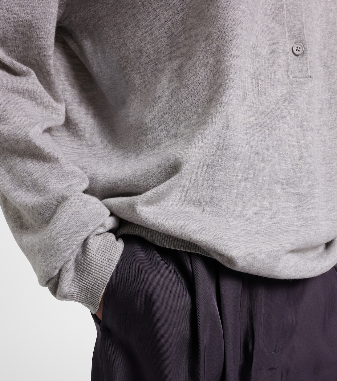 Tala wool-blend polo sweater | The Frankie Shop