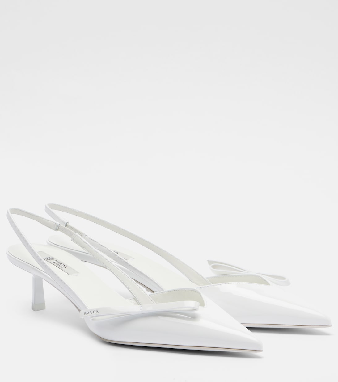 Patent leather slingback pumps | Prada