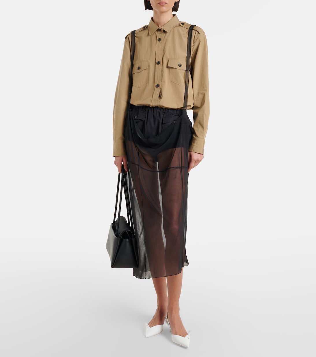 Patent leather slingback pumps | Prada