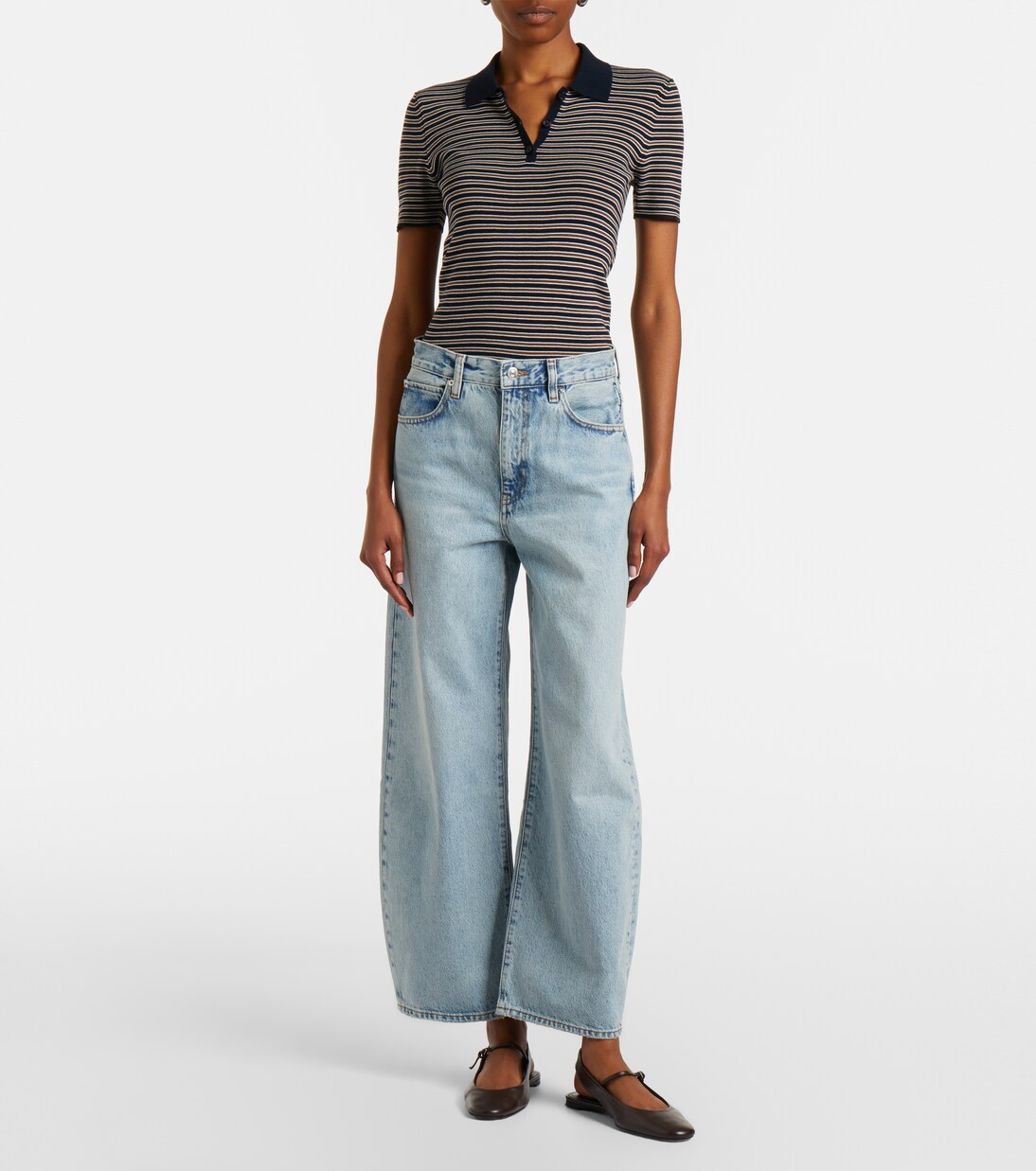 Barrel Jeans The Bow Crop | Frame