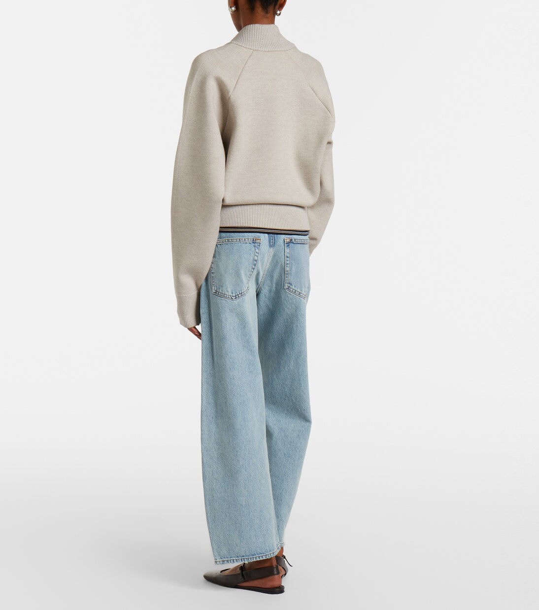 Barrel Jeans The Bow Crop | Frame