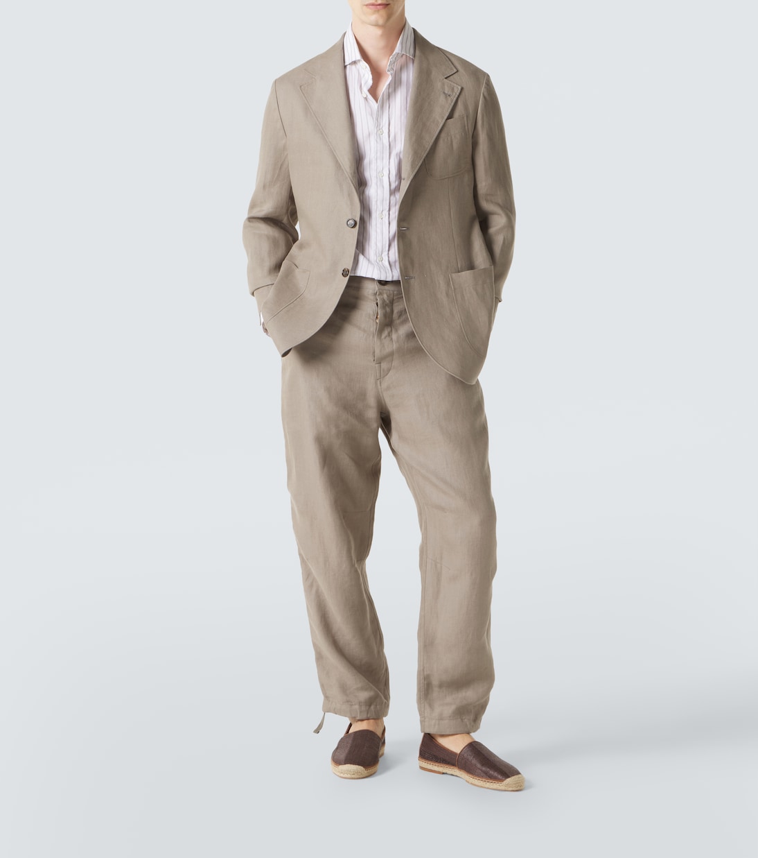 Linen straight pants | Brunello Cucinelli