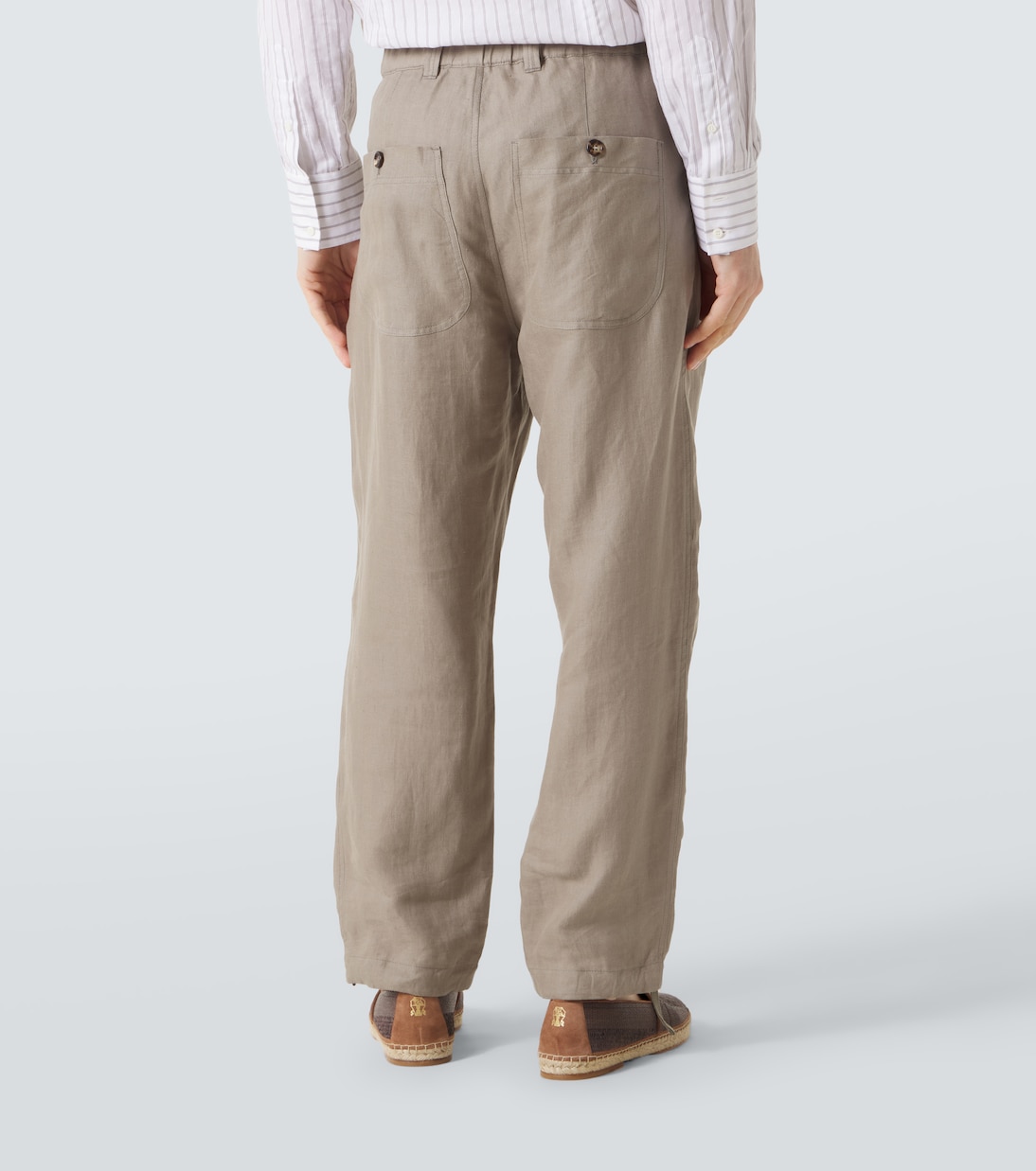 Linen straight pants | Brunello Cucinelli