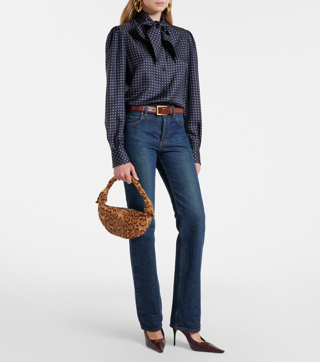 Amalia Mini calf hair top-handle bag | Saint Laurent