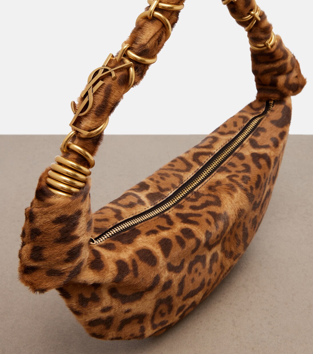 Amalia Mini calf hair top-handle bag | Saint Laurent