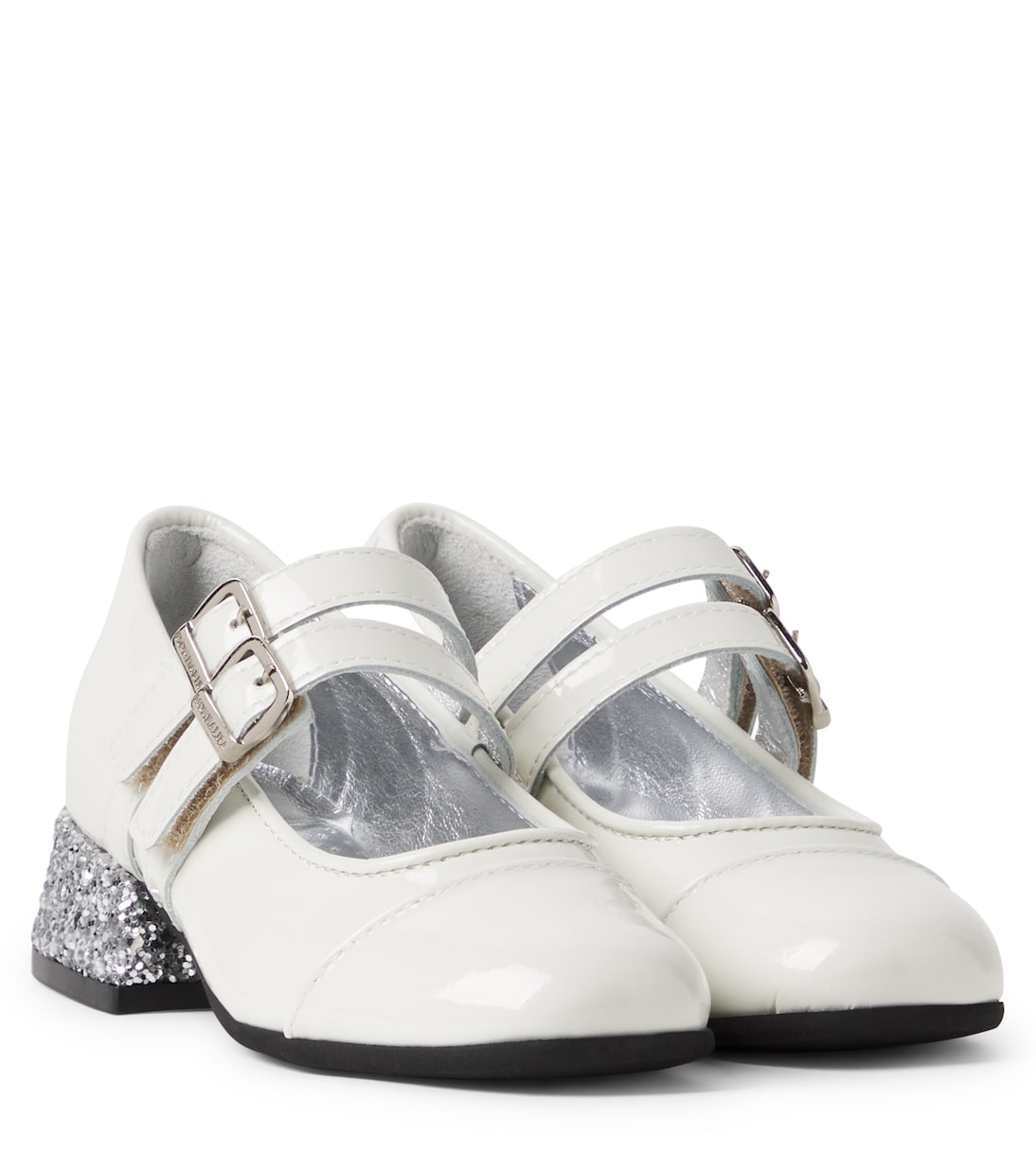 Ballerines Mary Jane en cuir verni à paillettes | Monnalisa