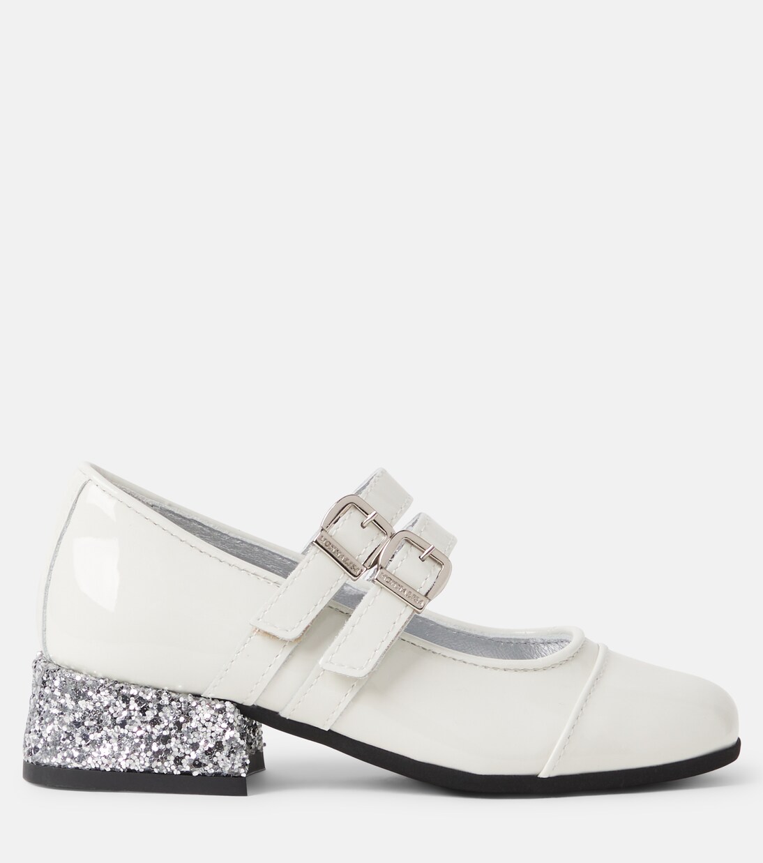 Ballerines Mary Jane en cuir verni à paillettes | Monnalisa