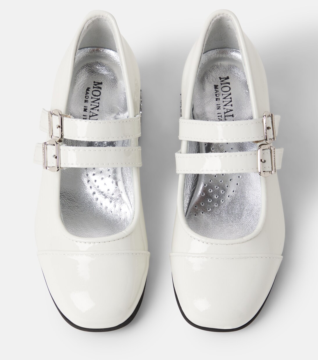 Ballerines Mary Jane en cuir verni à paillettes | Monnalisa