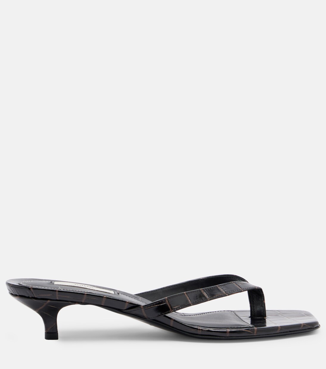 Croc-effect leather thong sandals | Toteme