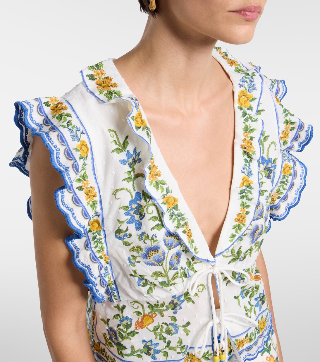 Top Emily de algodón floral con volantes | Farm Rio
