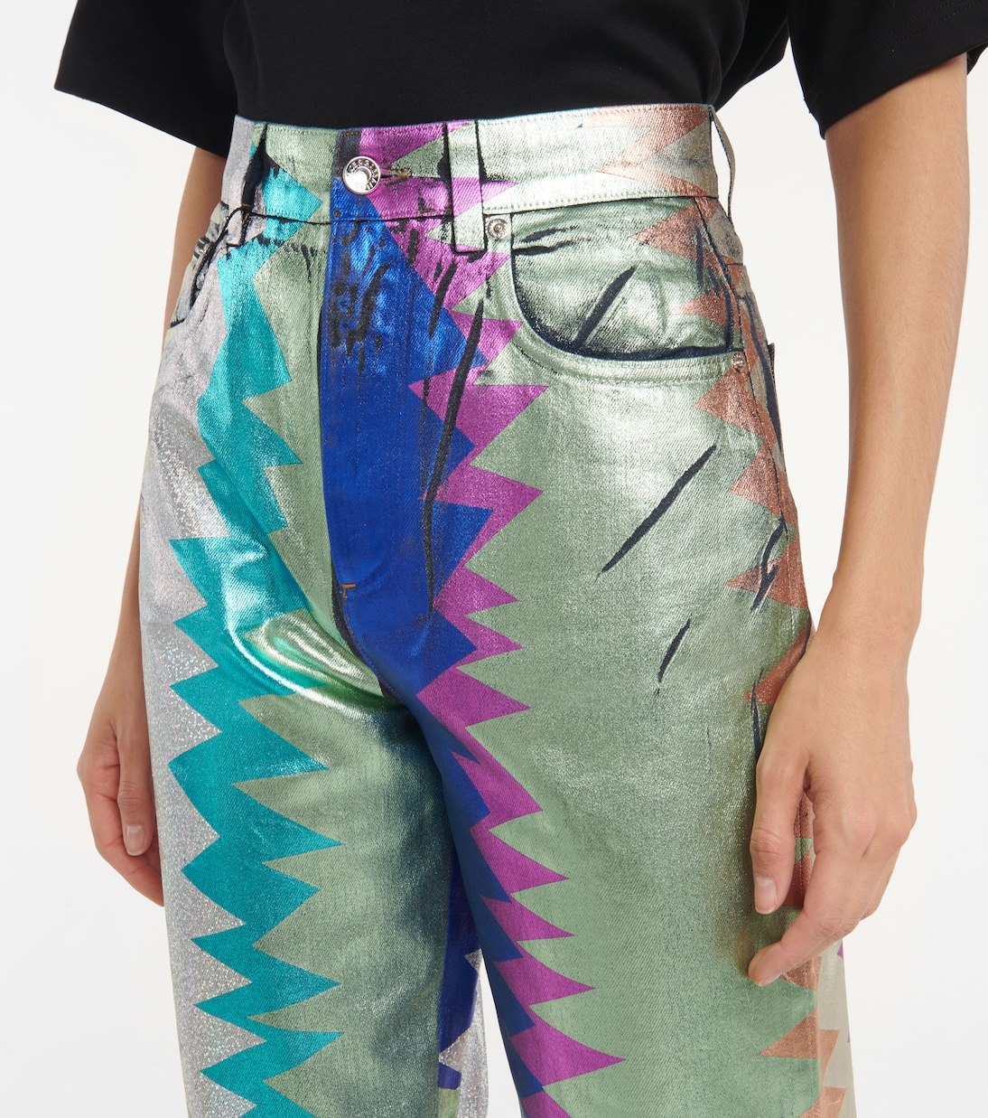 Bedruckte High-Rise Straight Jeans | Dolce&Gabbana