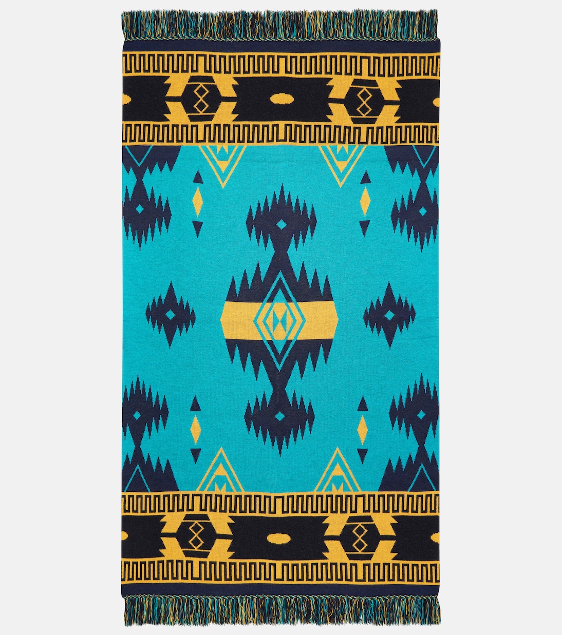 Icon wool-blend jacquard blanket | Alanui