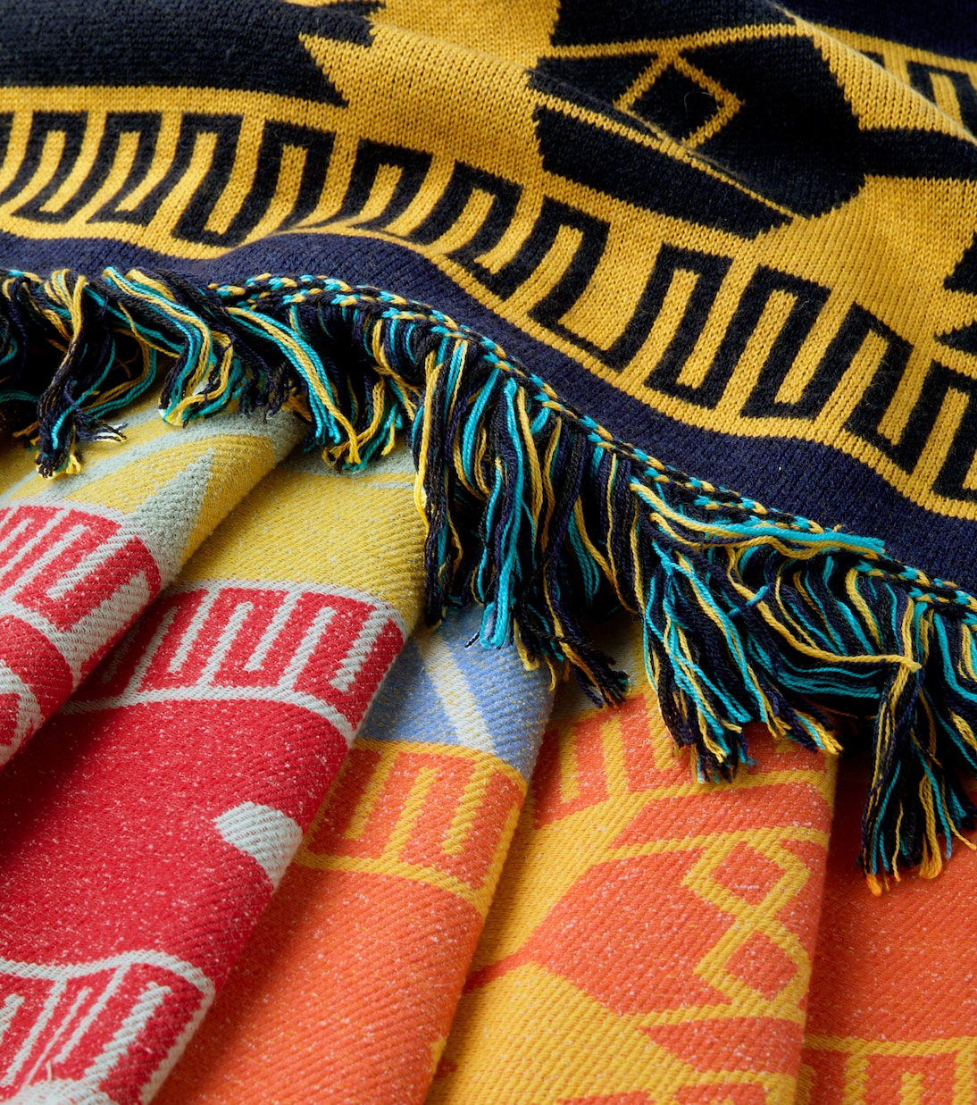 Icon wool-blend jacquard blanket | Alanui