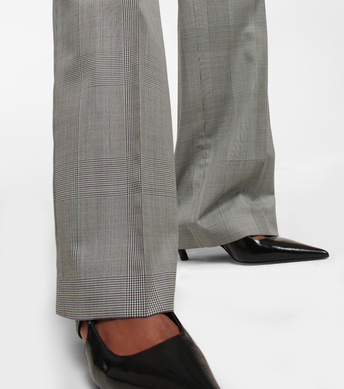 Pantalon évasé en laine vierge à carreaux | Dorothee Schumacher