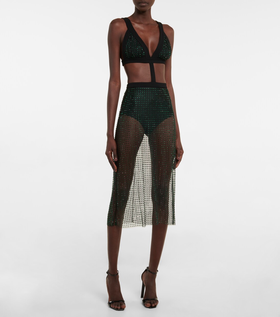 Robe midi en tulle à ornements | Christopher Kane