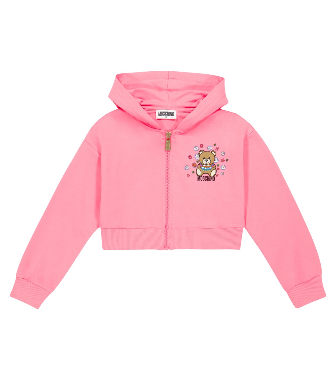 Sweat-shirt à capuche Teddy Bear en coton mélangé | Moschino Kids