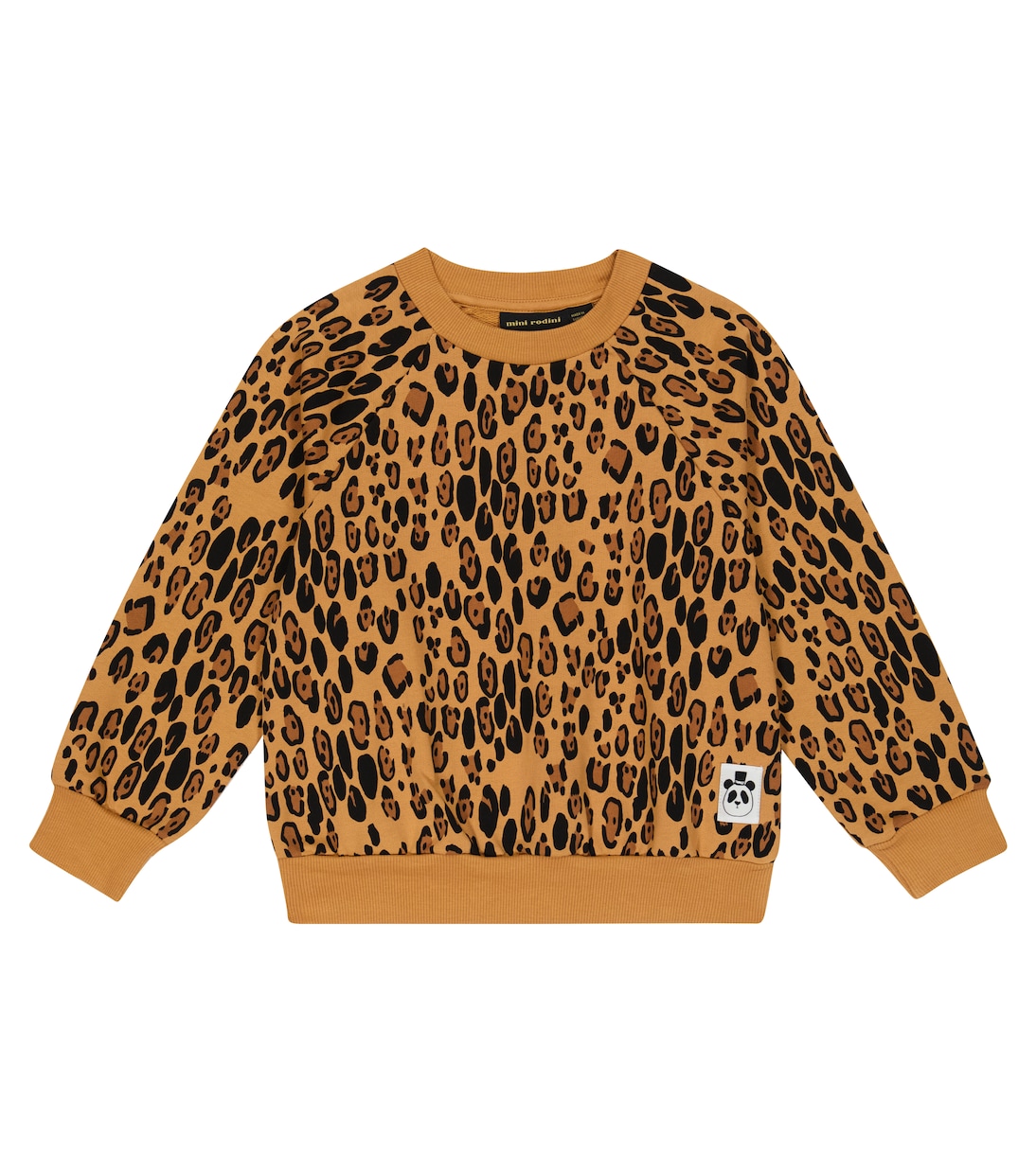Leopard-print cotton sweatshirt | Mini Rodini