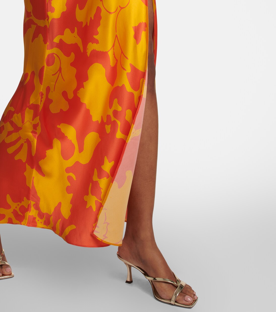 Bedrucktes Maxikleid aus Seide | SIR