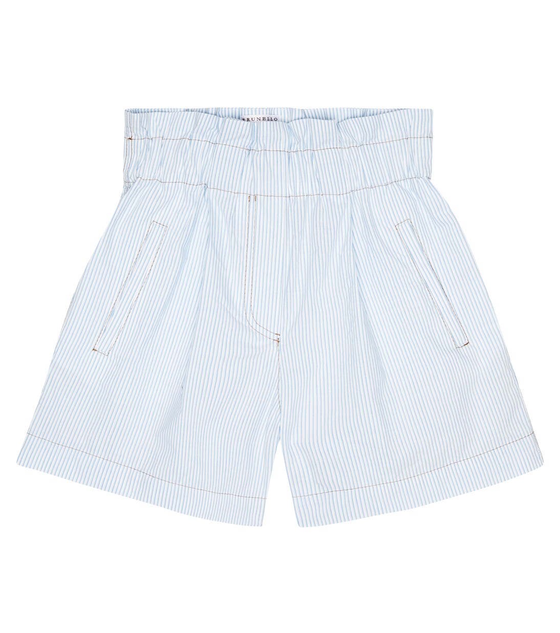 Striped cotton shorts | Brunello Cucinelli Kids