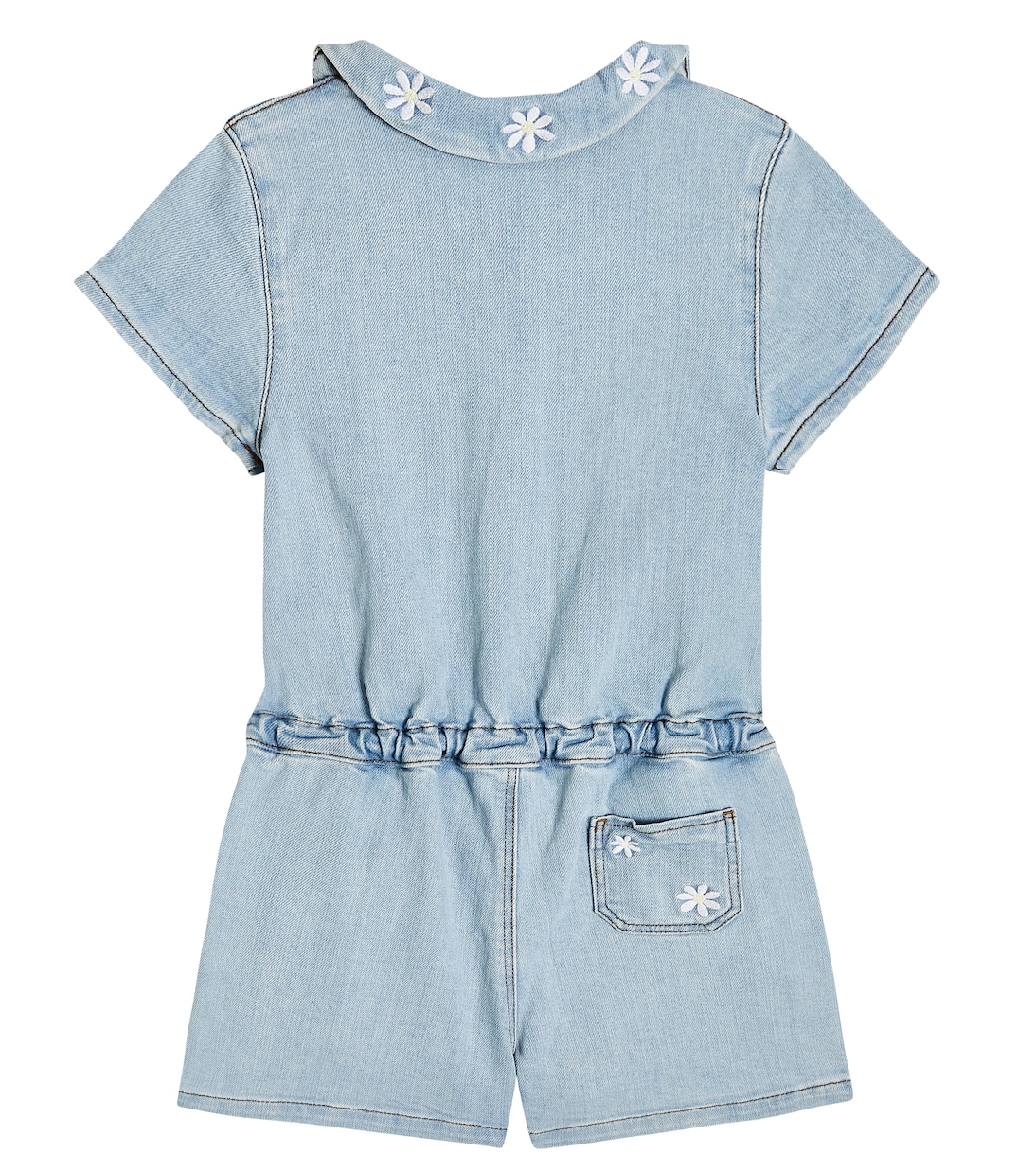 Embroidered denim playsuit | Tartine et Chocolat