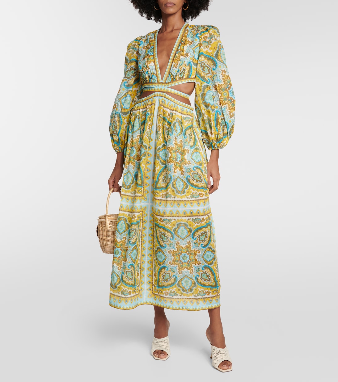 Robe midi Halcyon en coton | Zimmermann