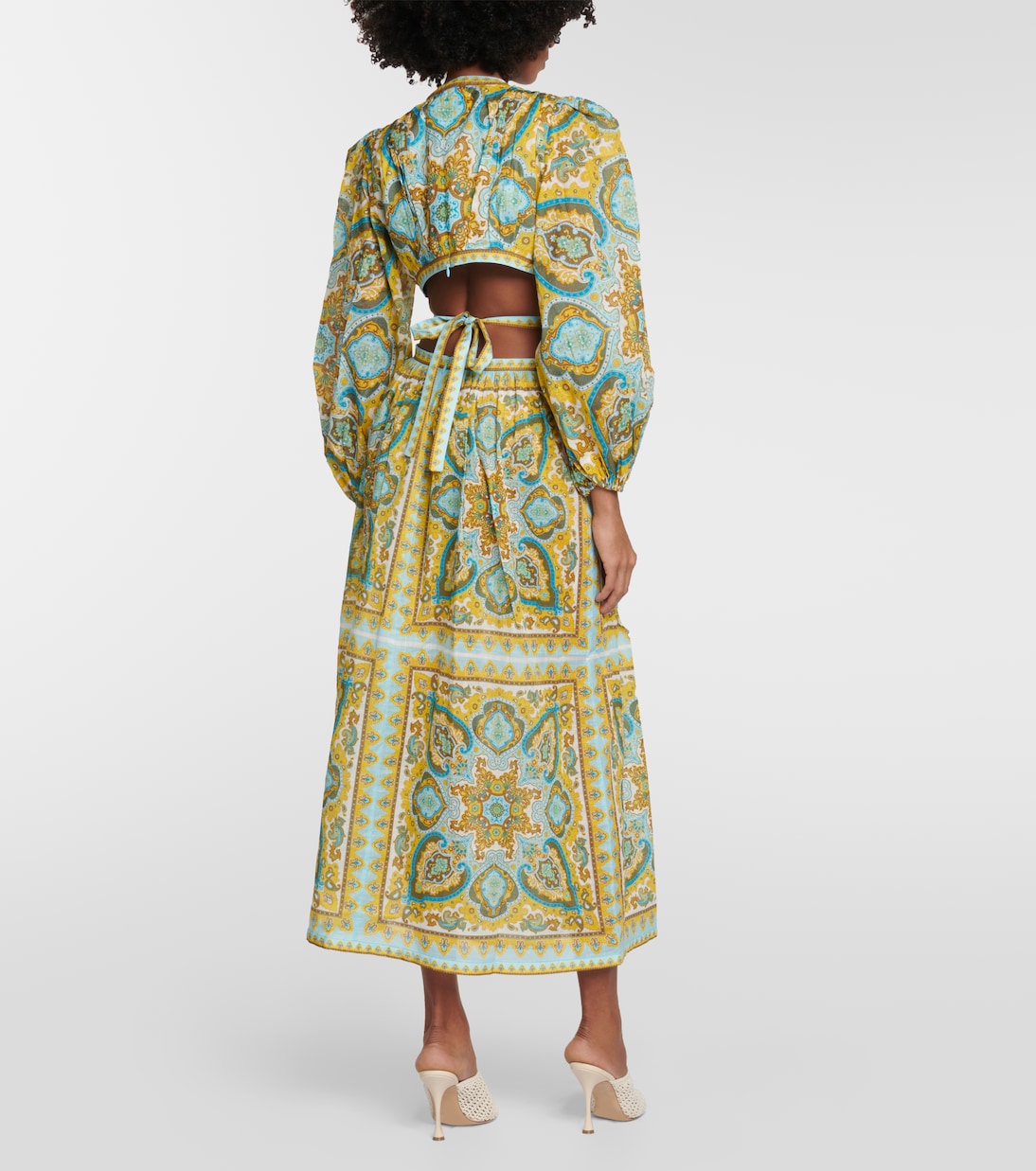 Robe midi Halcyon en coton | Zimmermann