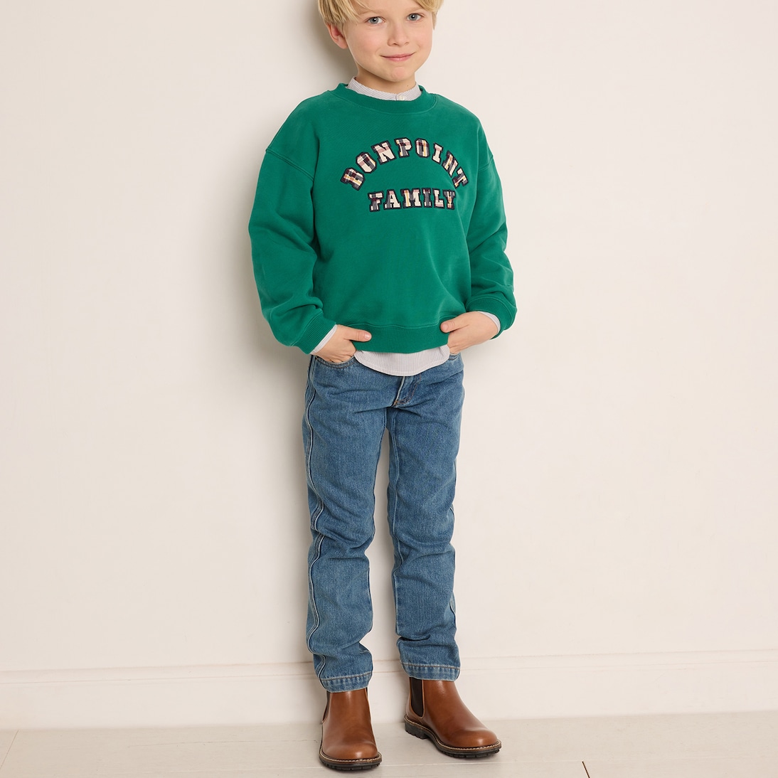 Tonino logo cotton jersey sweatshirt | Bonpoint