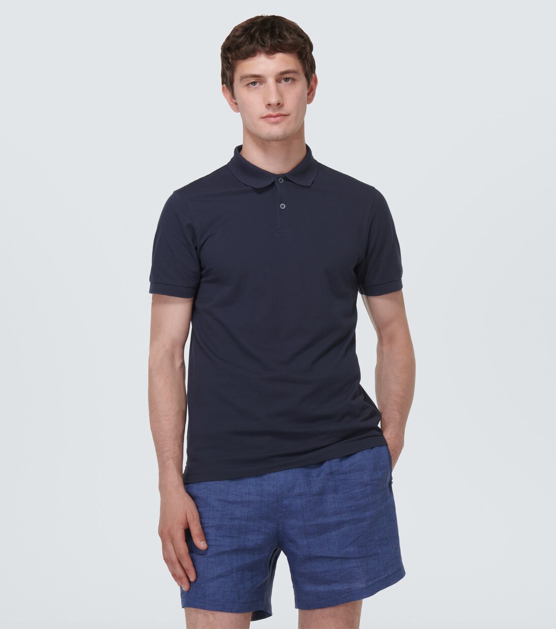 Cotton polo shirt | Sunspel