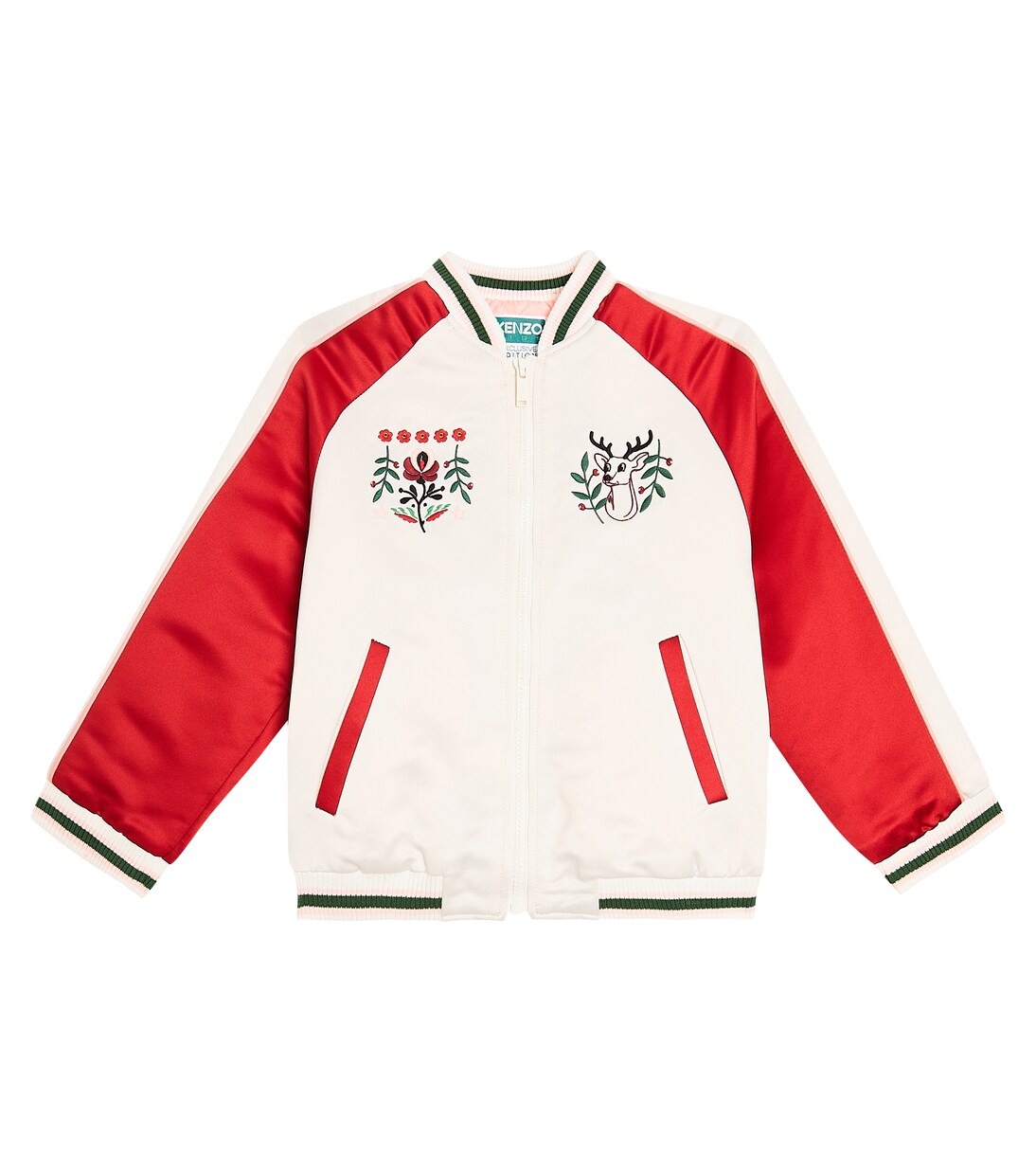 Bestickte Collegejacke aus Satin | Kenzo Kids