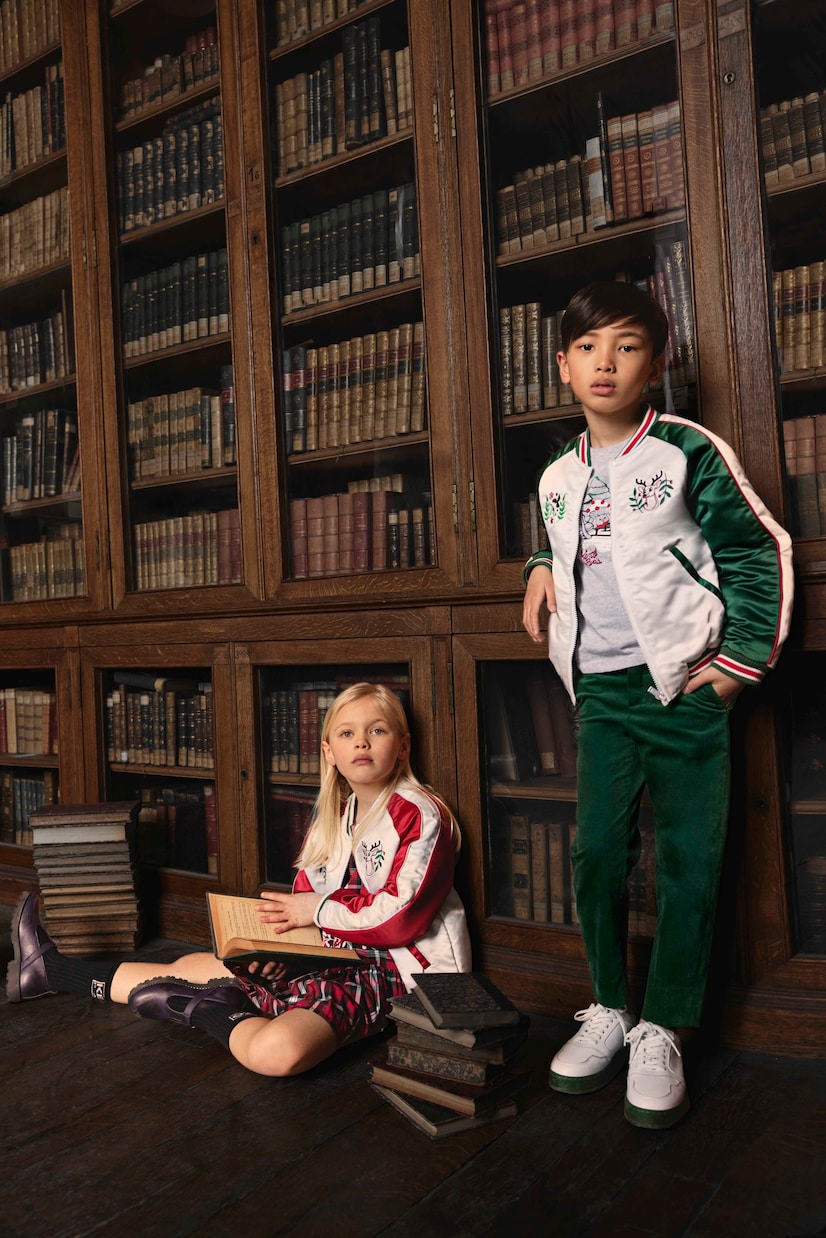 Bestickte Collegejacke aus Satin | Kenzo Kids