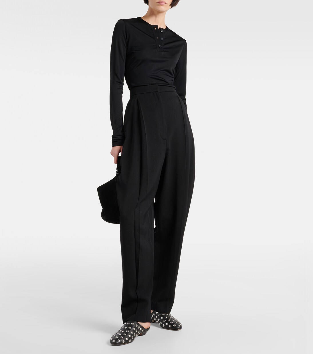 Gerade Hose Ashford aus einem Wollgemisch | Khaite