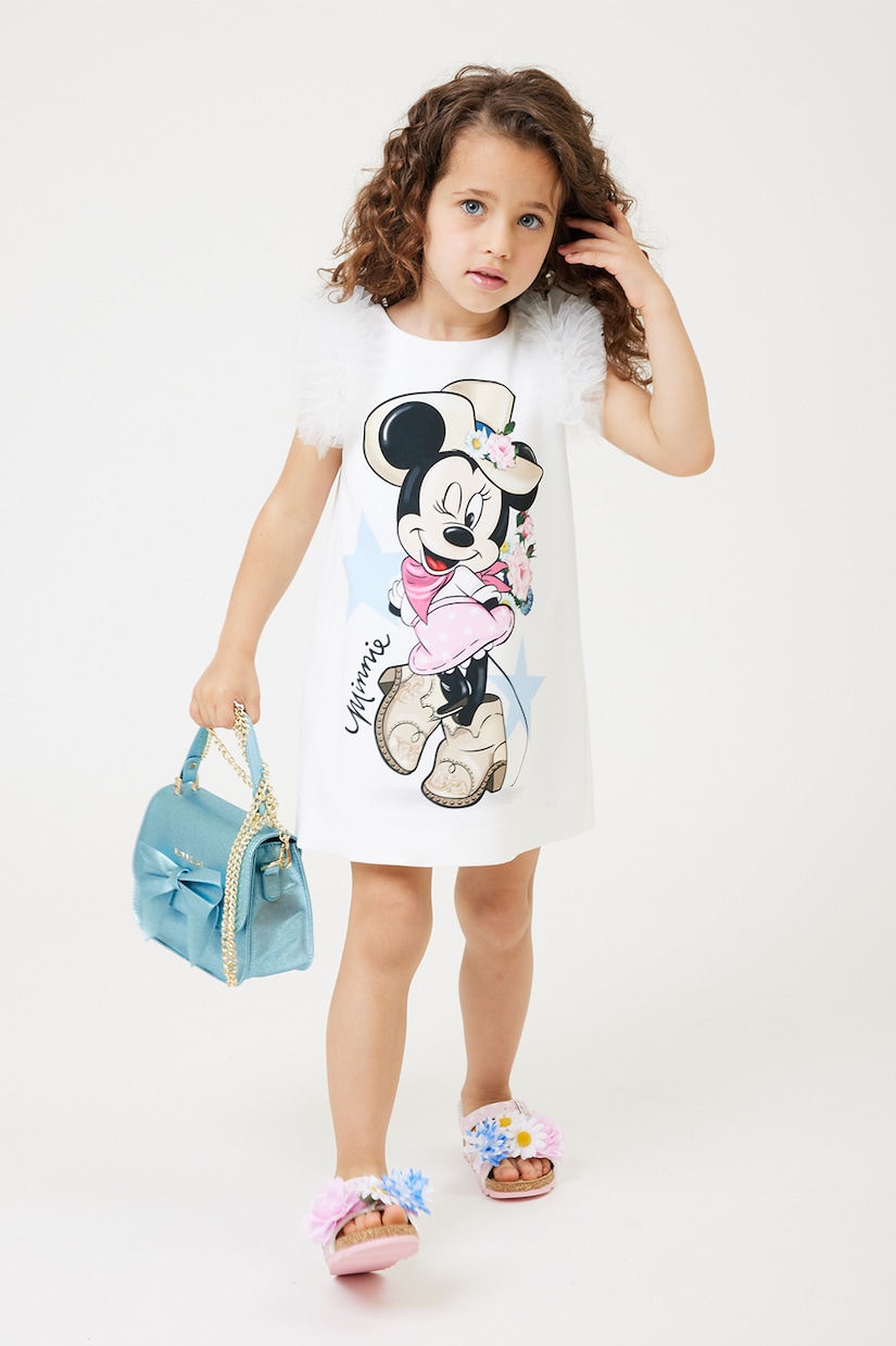 Bow-detail faux leather shoulder bag | Monnalisa