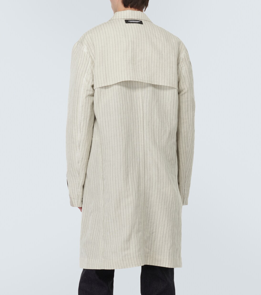 Abrigo de lana y lino con raya diplomática | Undercover