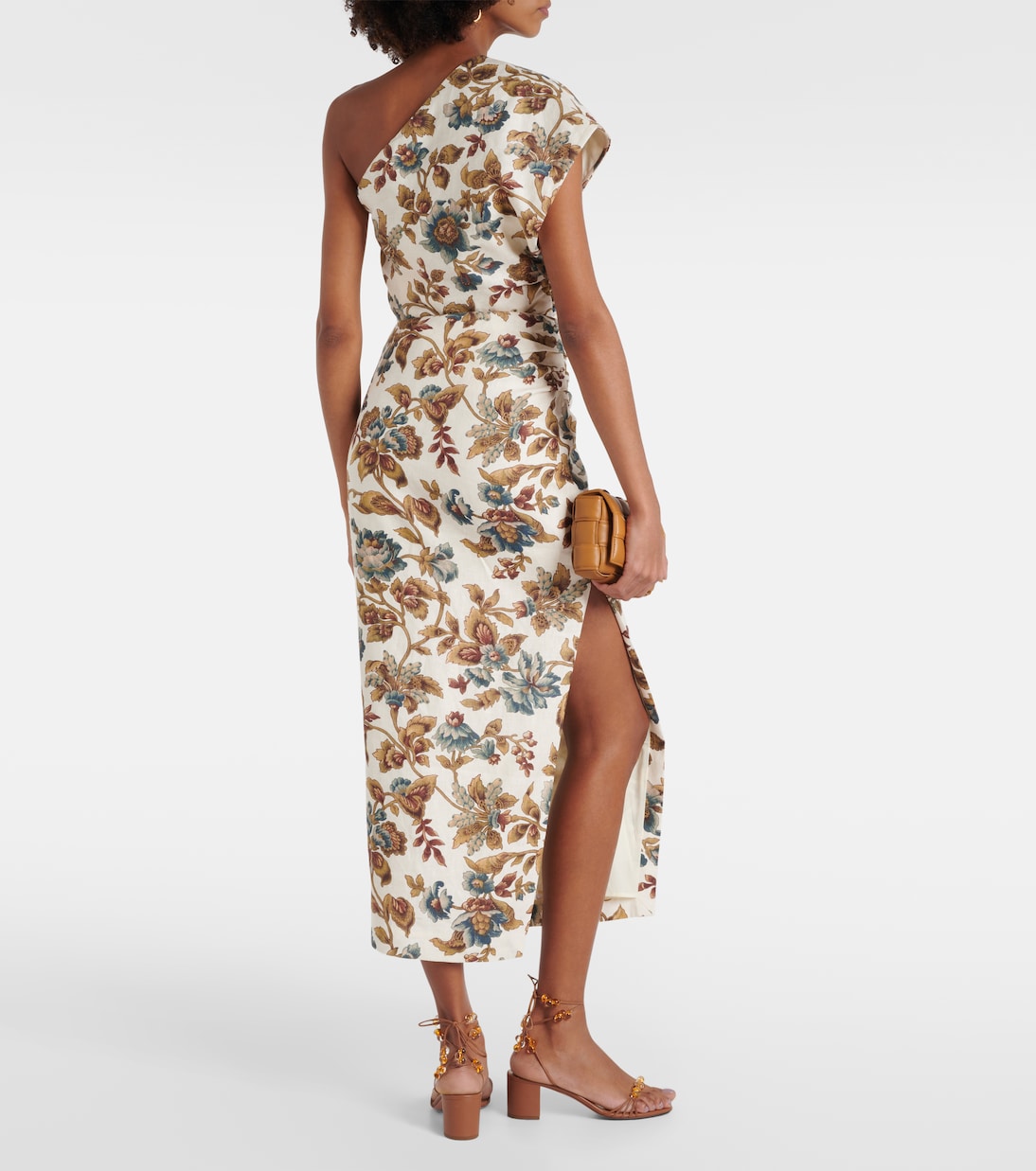 Bedrucktes Cropped-Top Eleanora aus Leinen | SIR