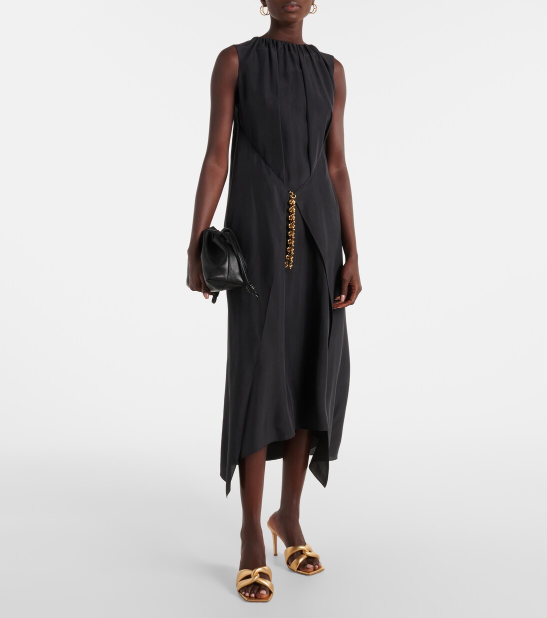 Pantoletten Amour 85 aus Metallic-Leder | Gianvito Rossi