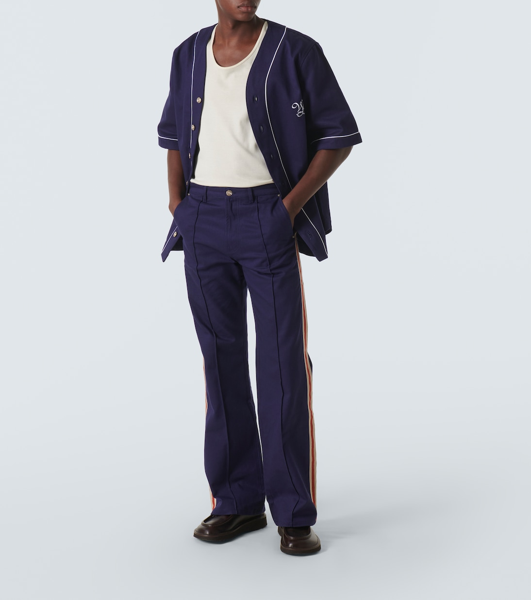 Chemise Freestyle en coton à logo | Wales Bonner