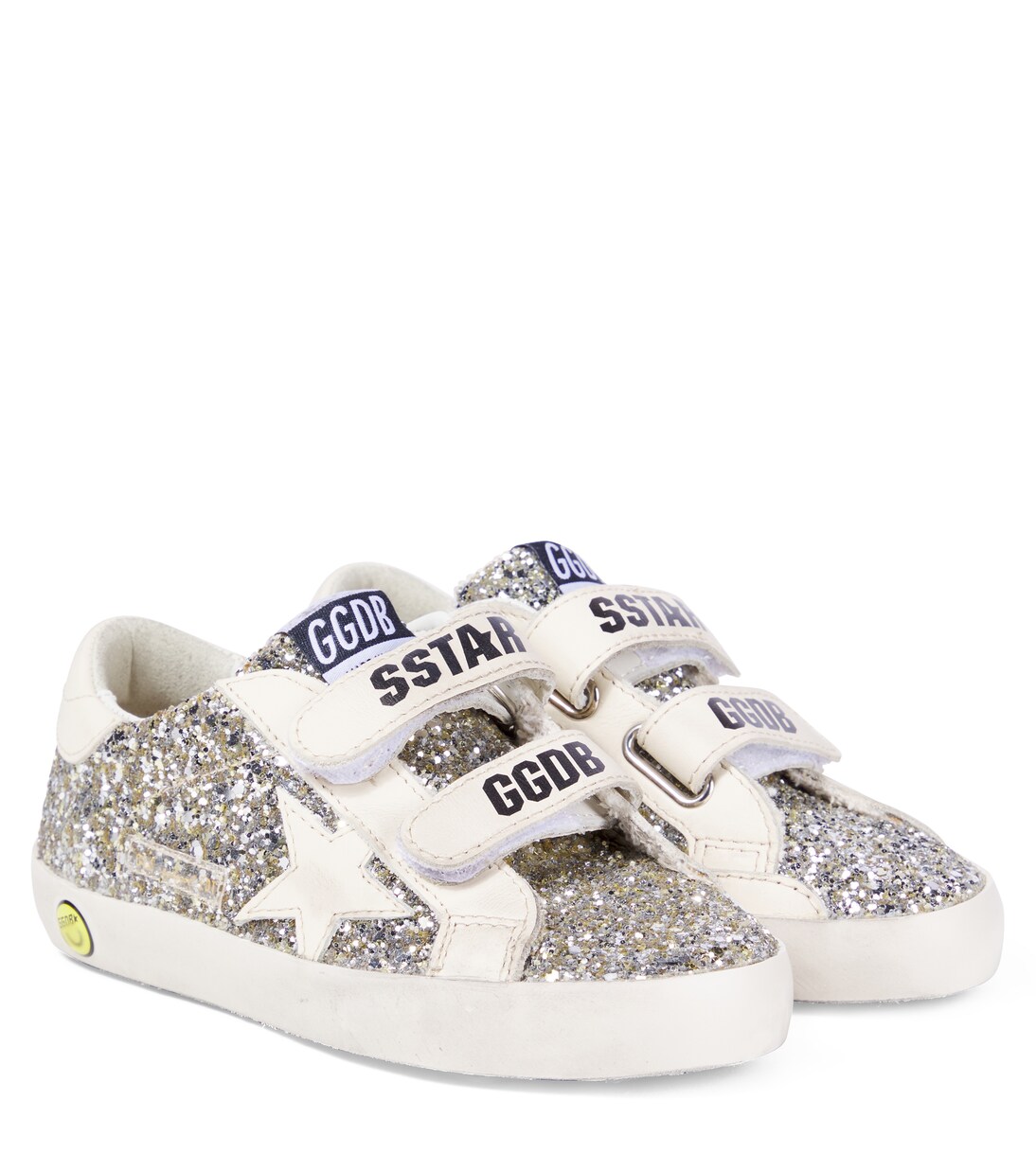 Old School glitter leather sneakers | Golden Goose Kids