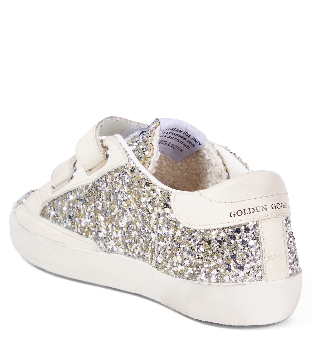 Old School glitter leather sneakers | Golden Goose Kids