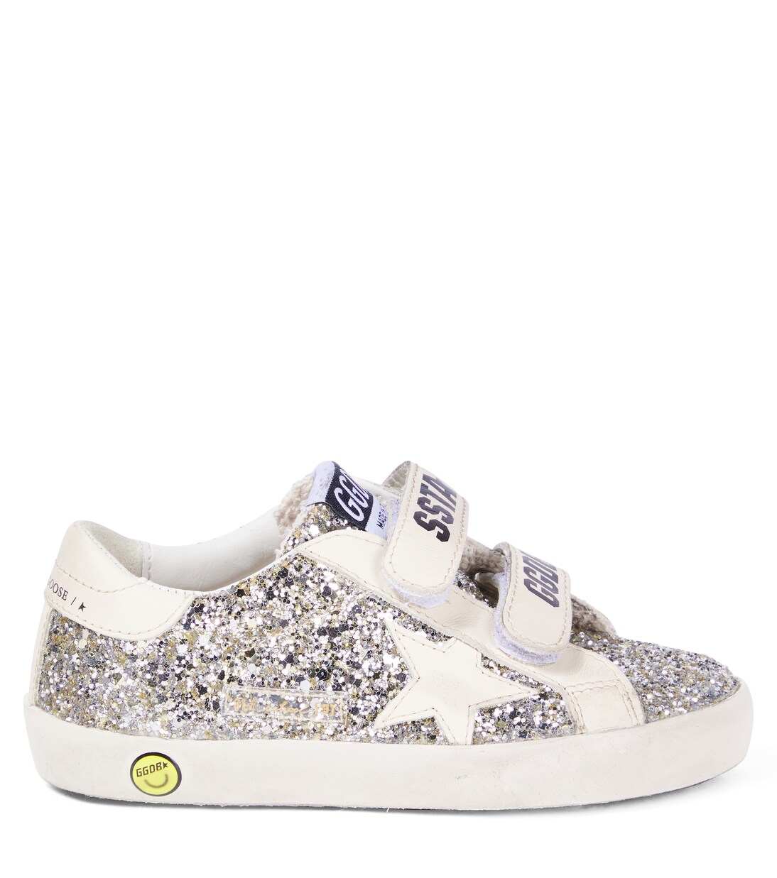 Old School glitter leather sneakers | Golden Goose Kids