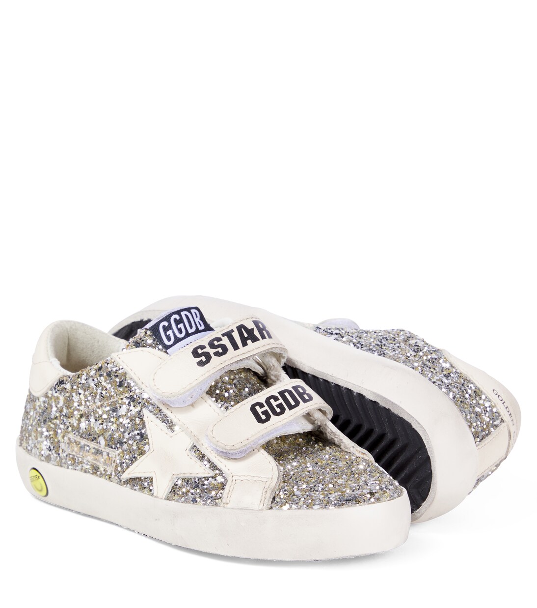 Old School glitter leather sneakers | Golden Goose Kids
