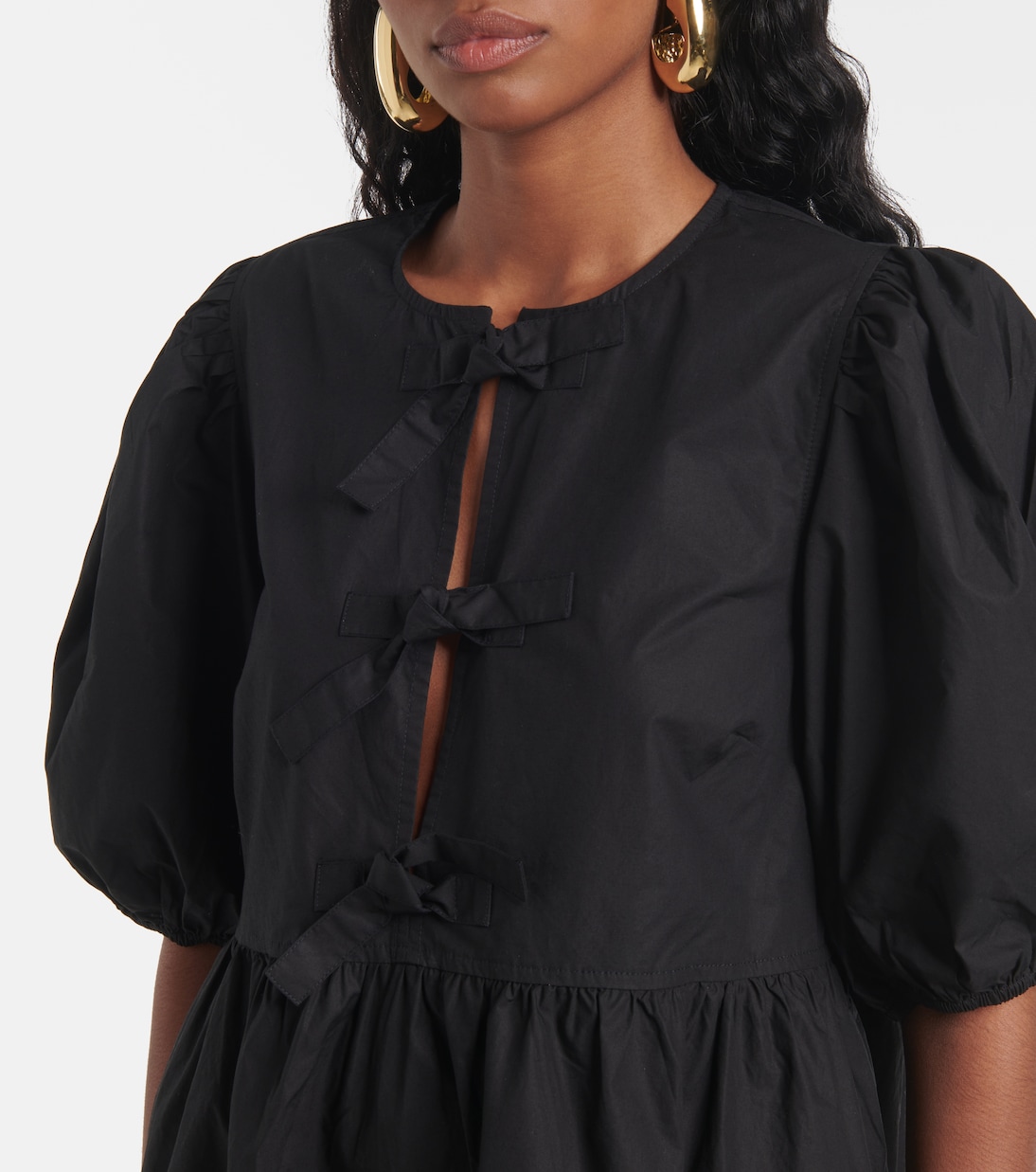 Minikleid aus Baumwollpopeline | Ganni