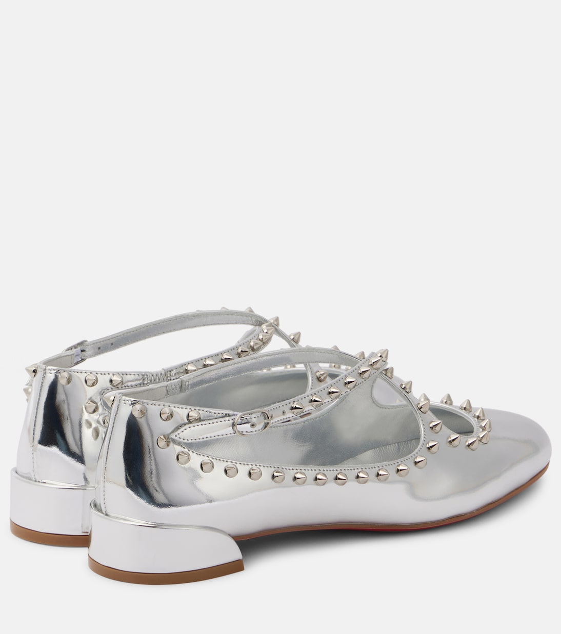 Pilouta Jane Spikes leather ballet flats | Christian Louboutin