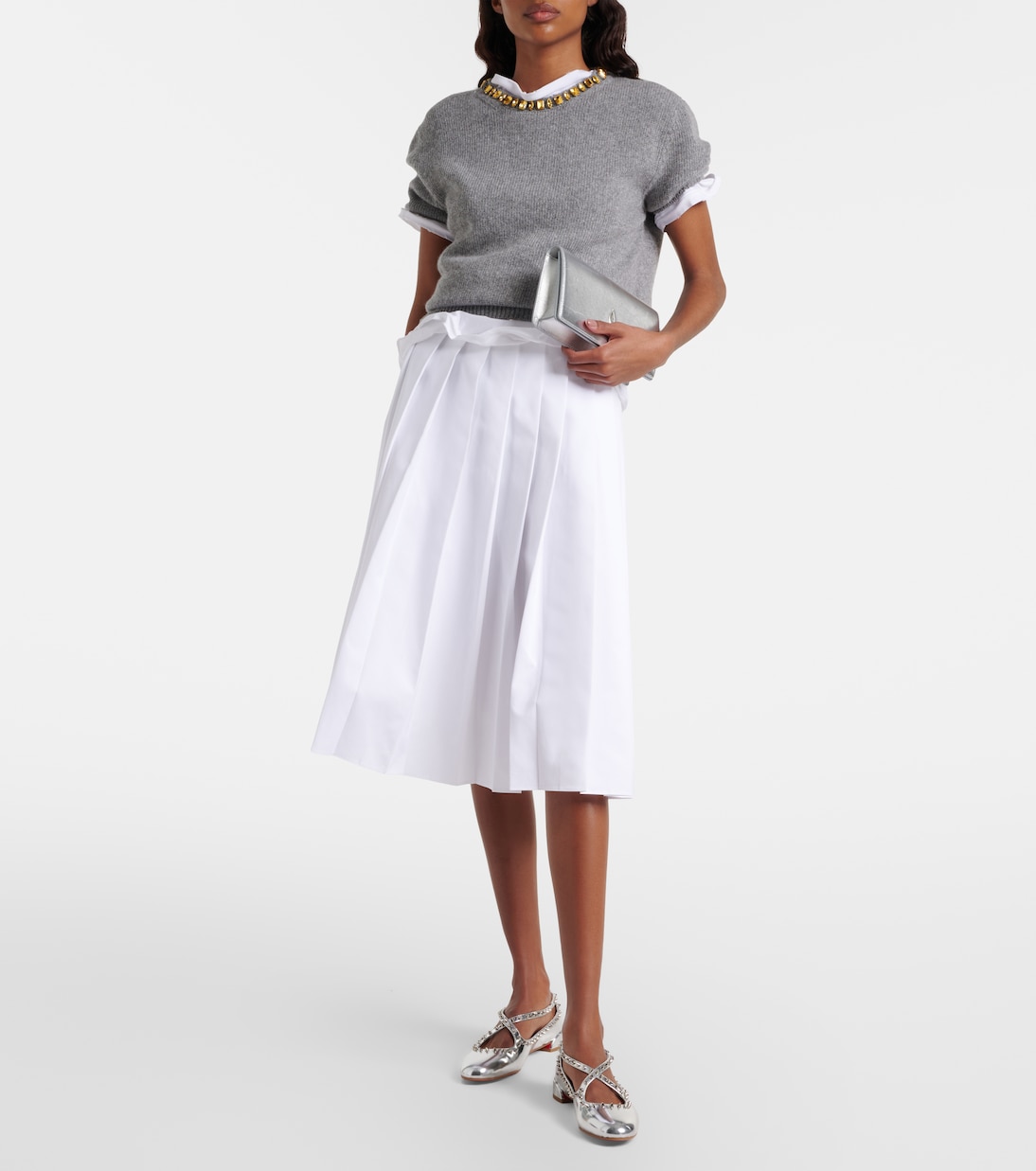 Pilouta Jane Spikes leather ballet flats | Christian Louboutin