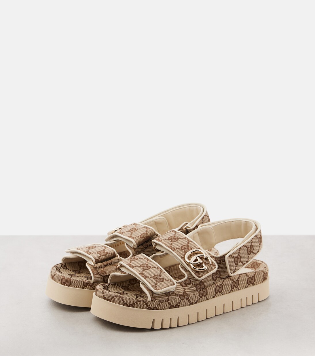 New Marmont GG leather-trimmed sandals | Gucci
