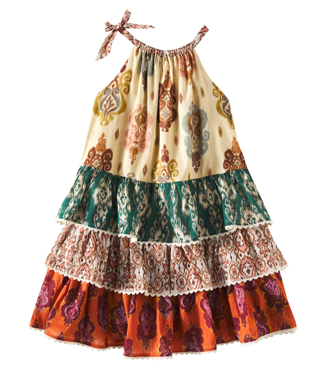 Wylie printed tiered cotton dress | Zimmermann Kids