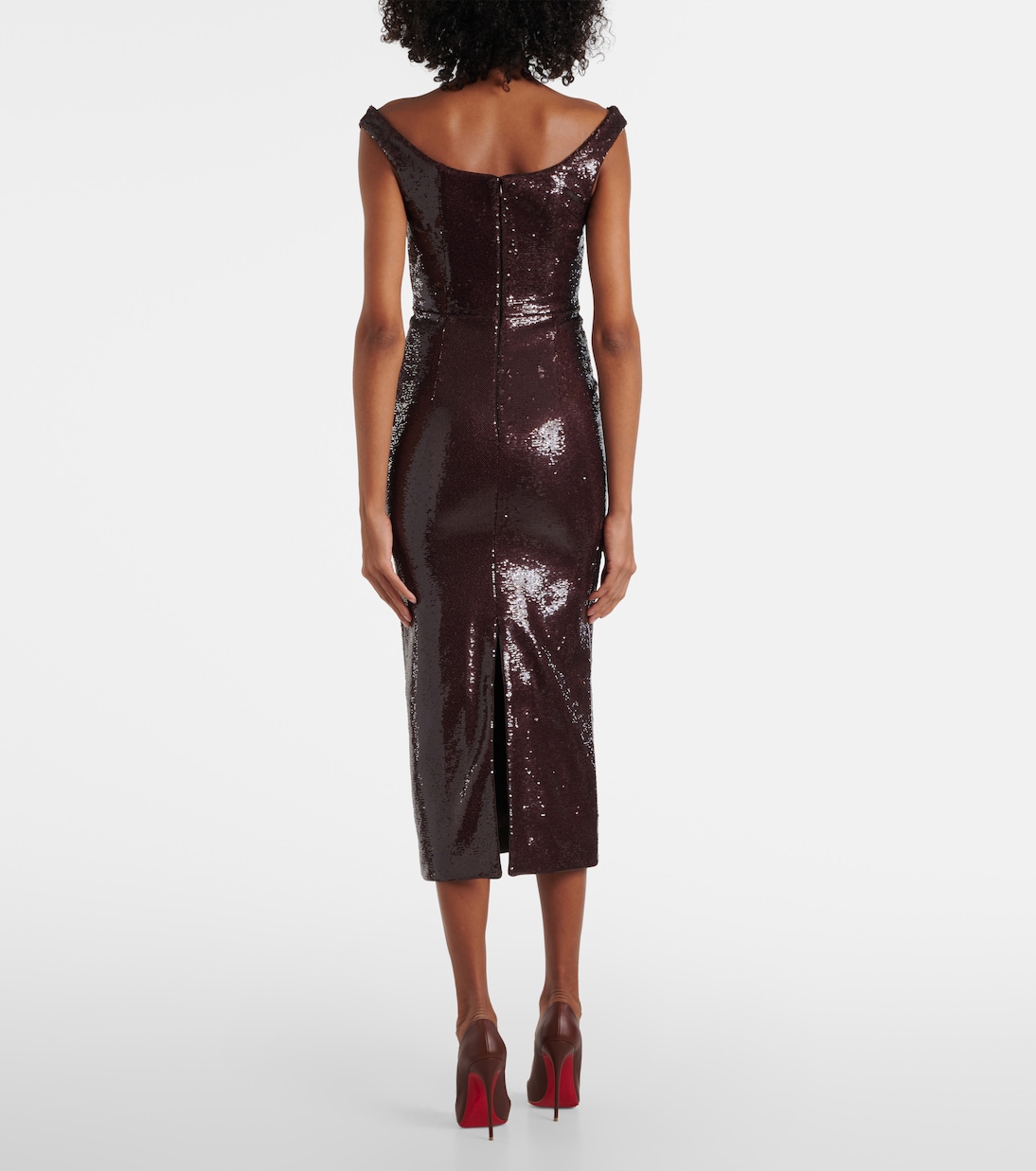 Robe à sequins et encolure bardot | Roland Mouret