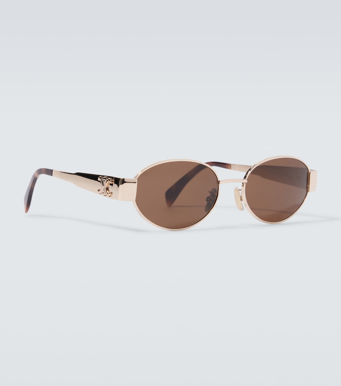Triomphe Metal 01 oval sunglasses | Celine Eyewear
