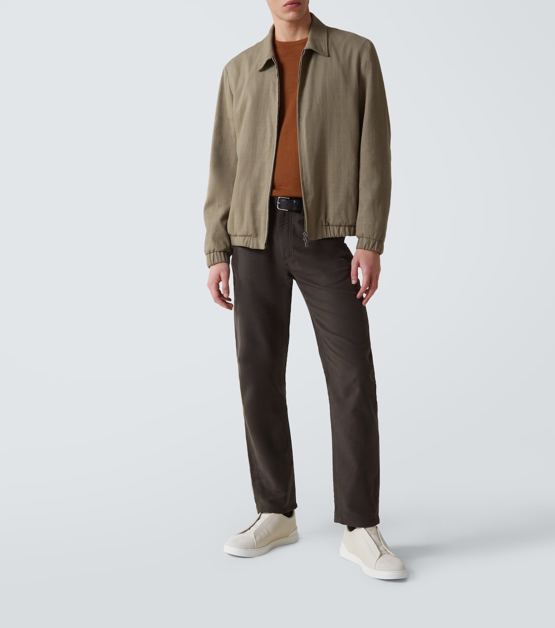 Triple Stitch leather sneakers | Zegna