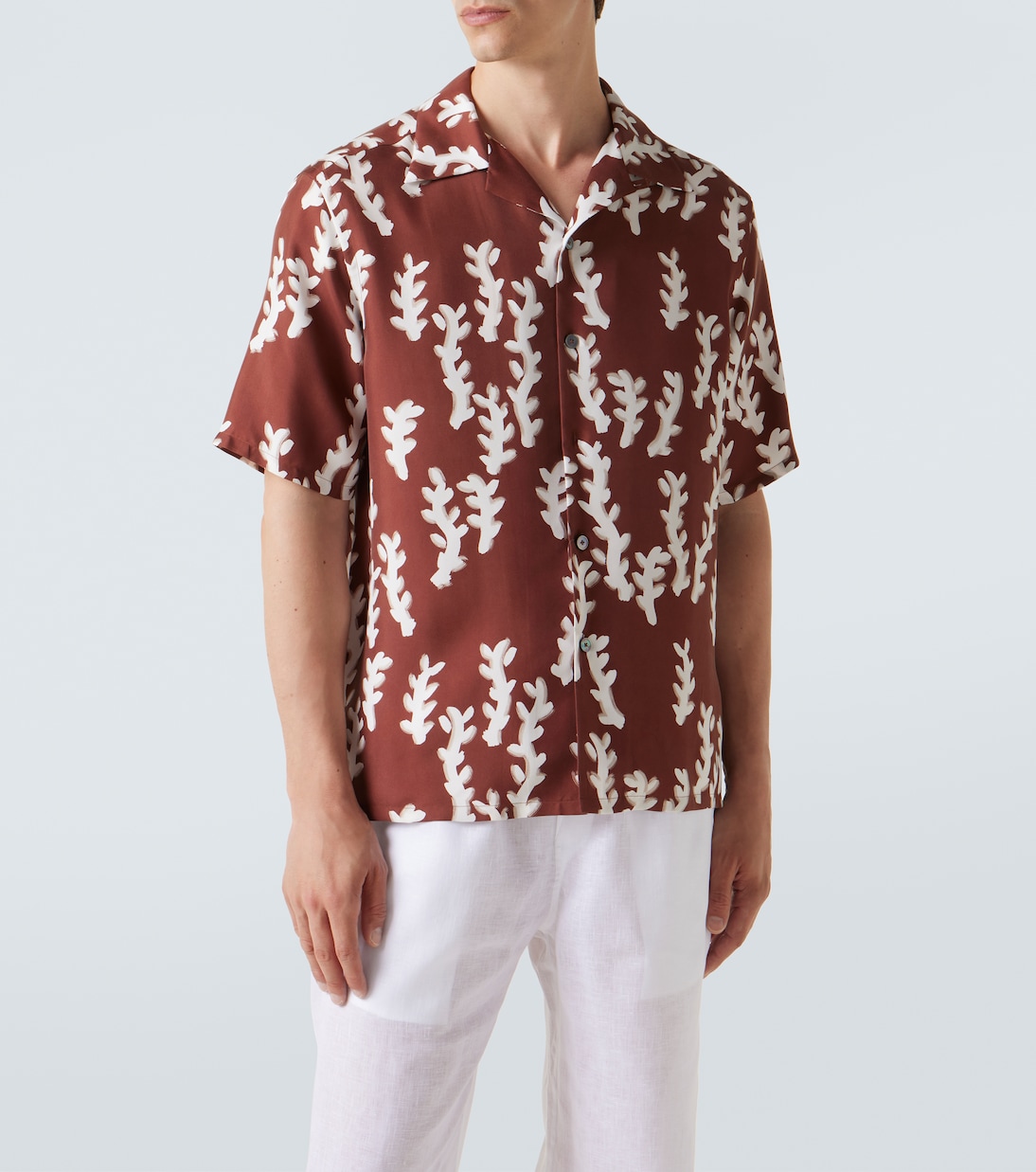 Printed silk bowling shirt | Zegna